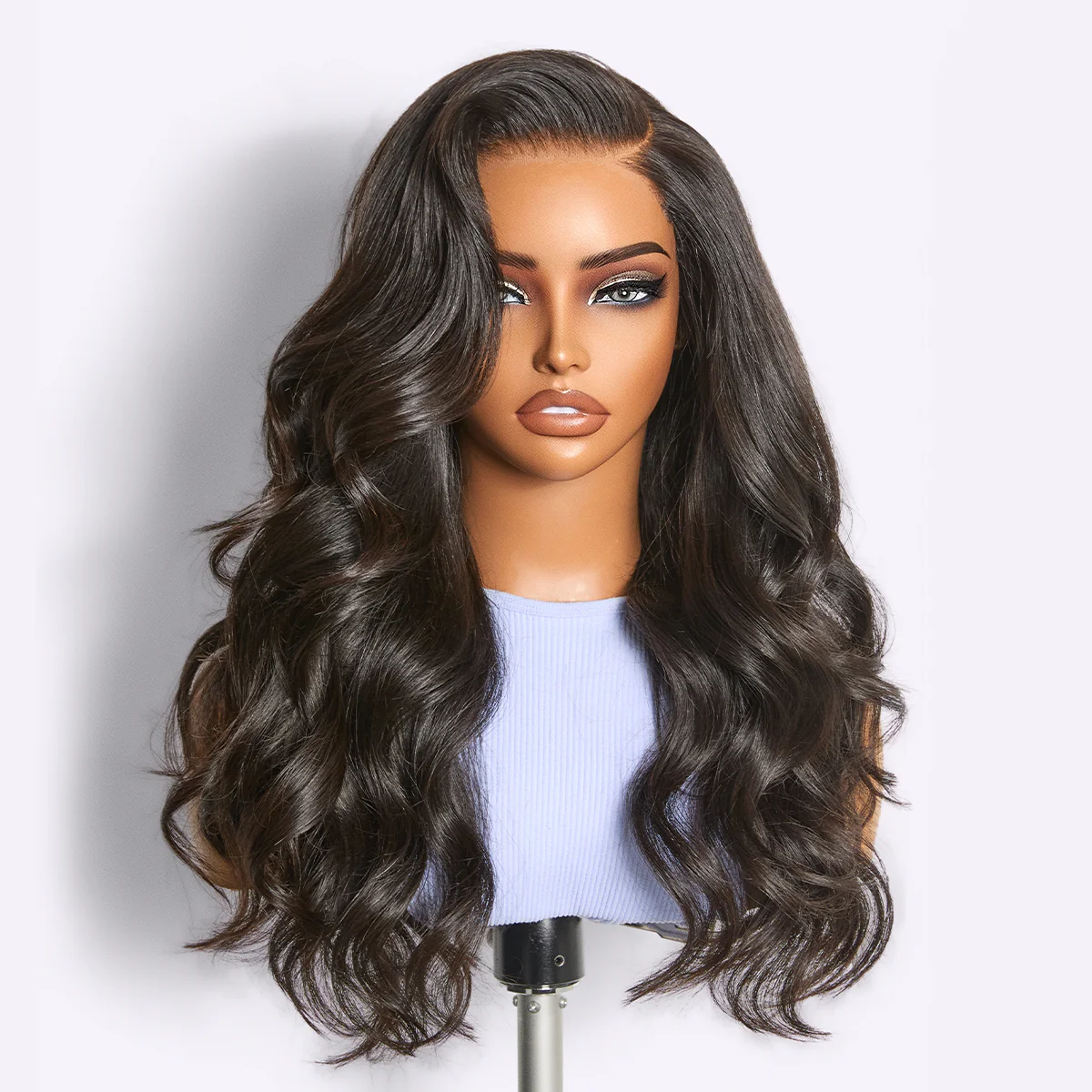 Vanessa | RawMagic - Natural Black Layered Cut Loose Body Wave Glueless 5x5 Closure HD Lace 100% Human Hair Wig