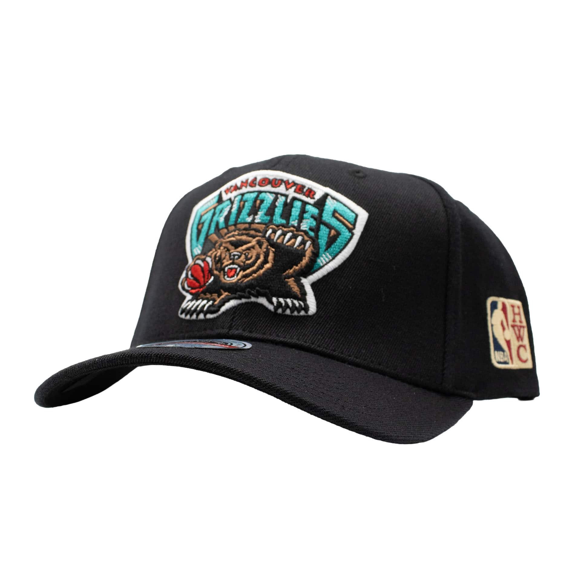 Vancouver Grizzlies Team Logo Classic Red Stretch-Snap NBA Cap Black