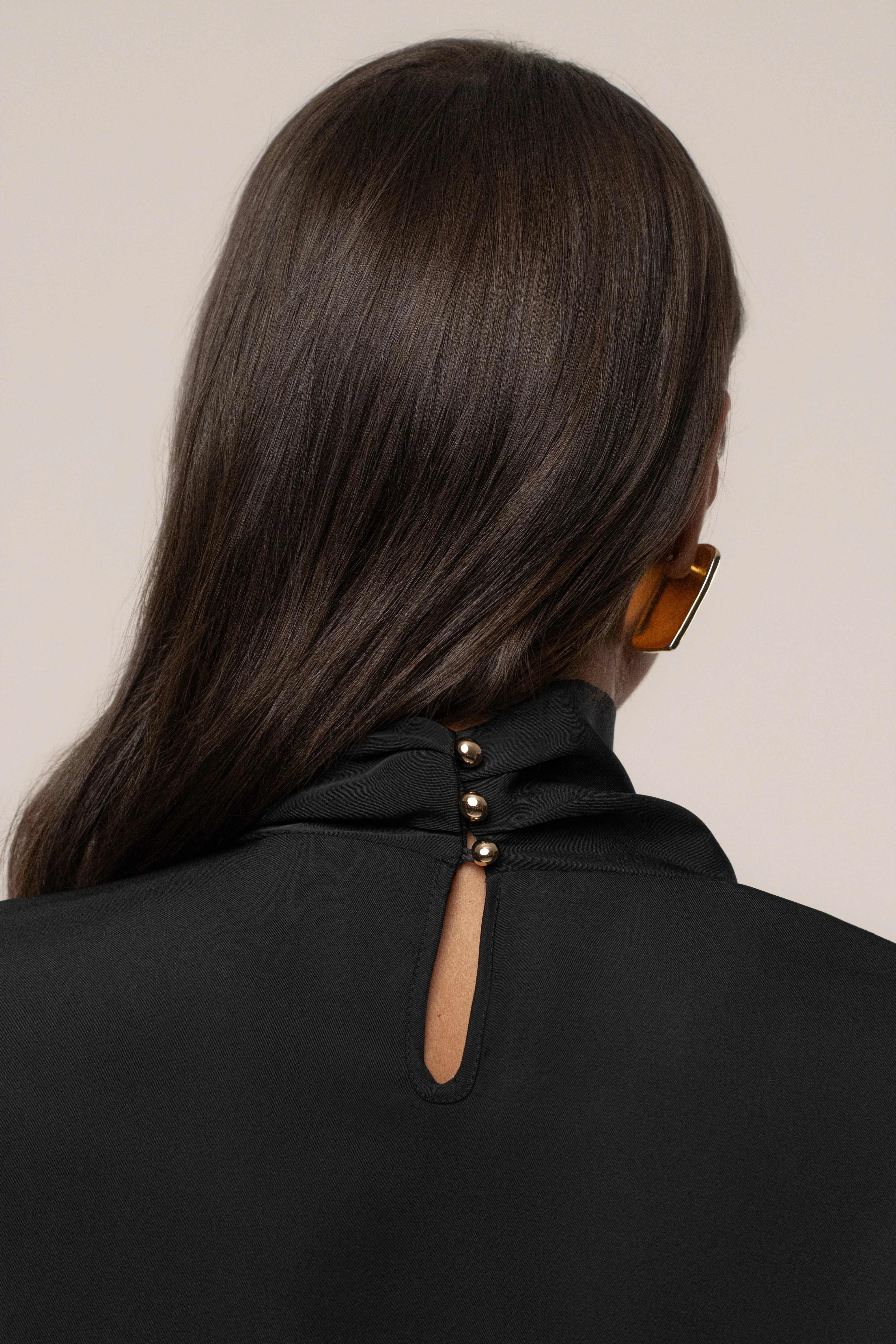 Black Alexa Satin Blouse