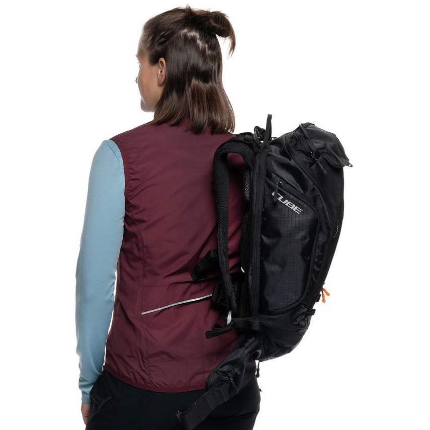 CUBE Road/XC CMPT Wind Gilet Women - bordeaux