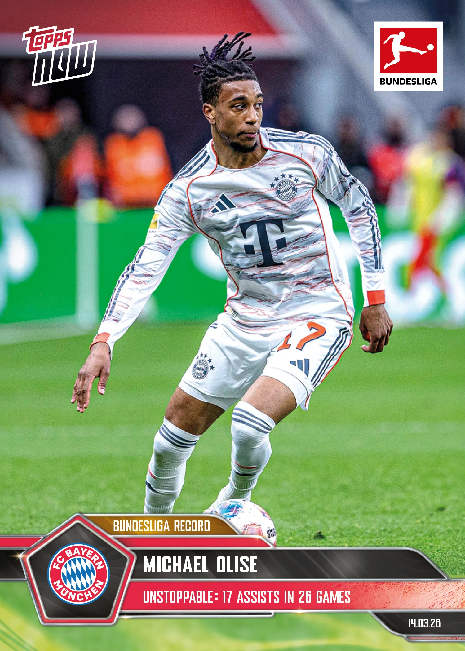 Michael Olise - 2025-26 Bundesliga Topps NOW® - Card 147