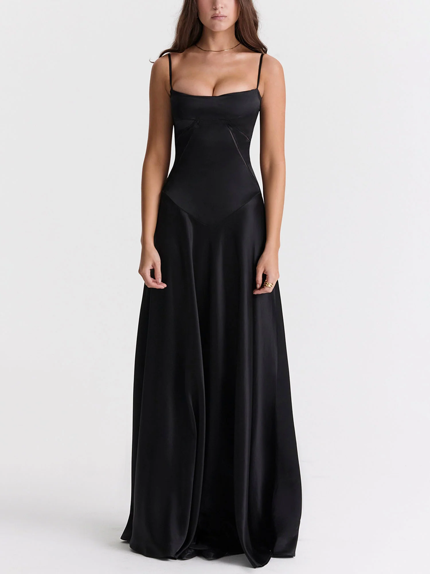 Black Spaghetti Strap Maxi Dress