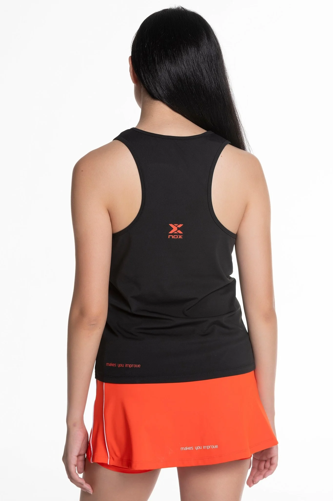 Woman padel tank top TEAM black