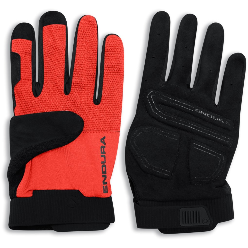 Endura Loop Full Finger Gloves - flame red