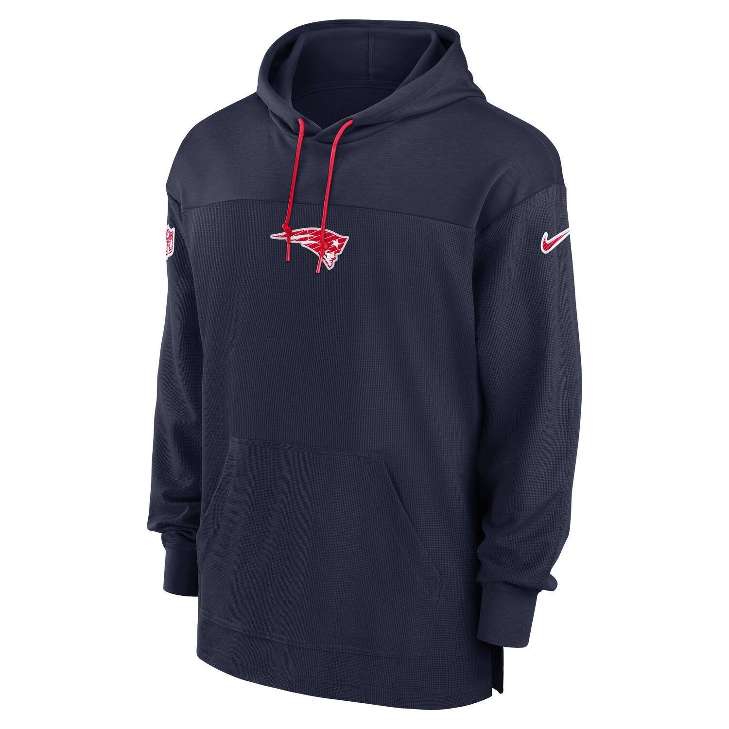New England Patriots 2024 NFL On-Field Sideline Nike Jersey Hoodie Navy