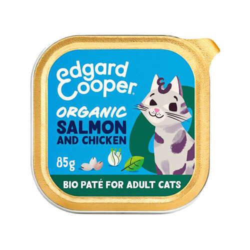 Edgard & Cooper Adult Cat - Organic - Salmon and Chicken - Pâté - 16 x 85 g