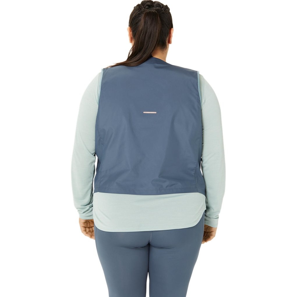 asics Nagino Padded Vest Women - foggy teal/tarmac