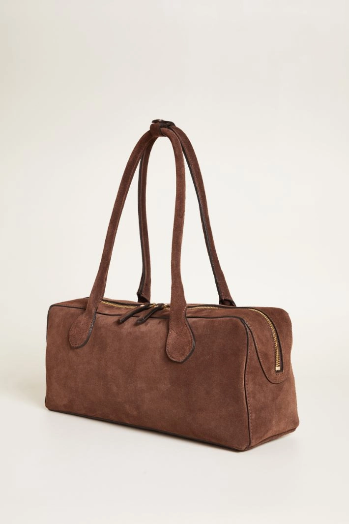 Rectangular shoulder bag - BROWN