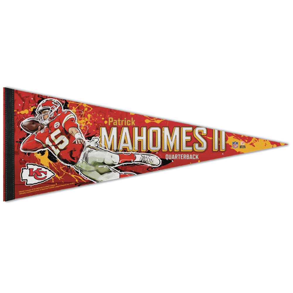 Patrick Mahomes Kansas City Chiefs Splatter Premium WinCraft NFL Pennant