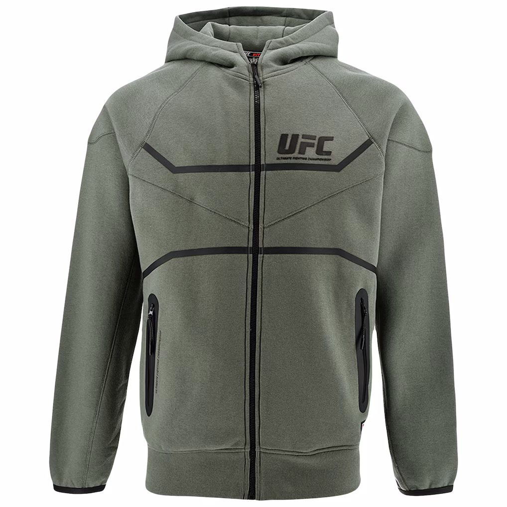 UFC Technical Full Zip Hoodie - Khaki - Mens