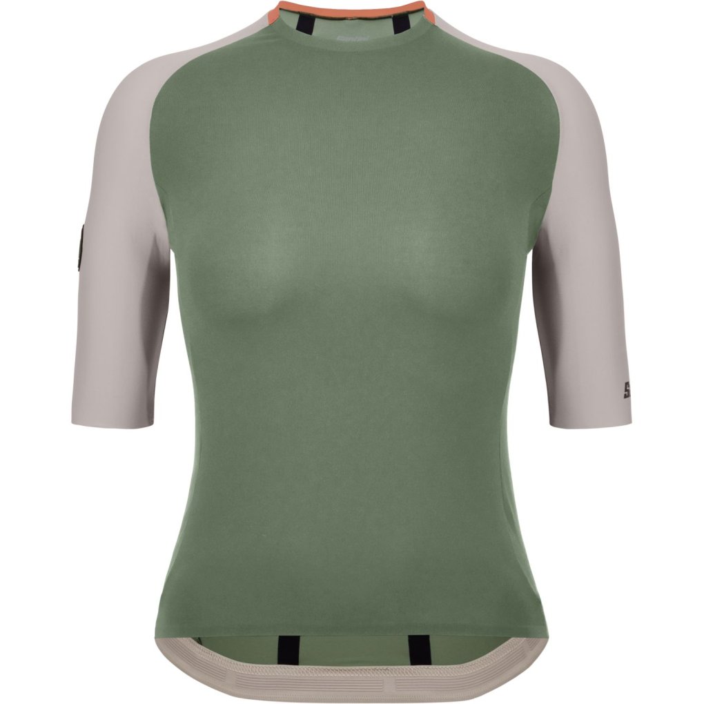 Santini Pelle Jersey Unisex 4M948GLLPELLE - green military VM