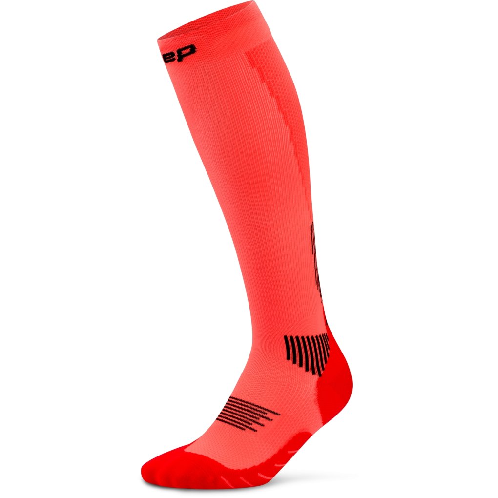 CEP Core Run Tall Compression Socks Men - neon coral
