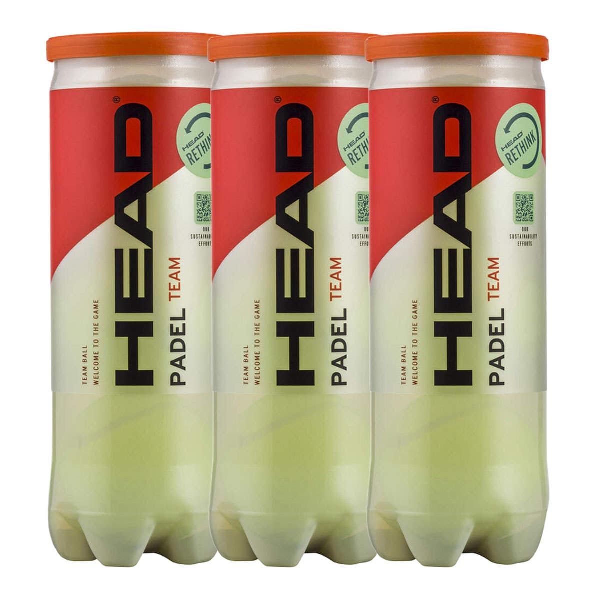 TRIPACK OF 3 HEAD PADEL TEAM 3-BALL CANS