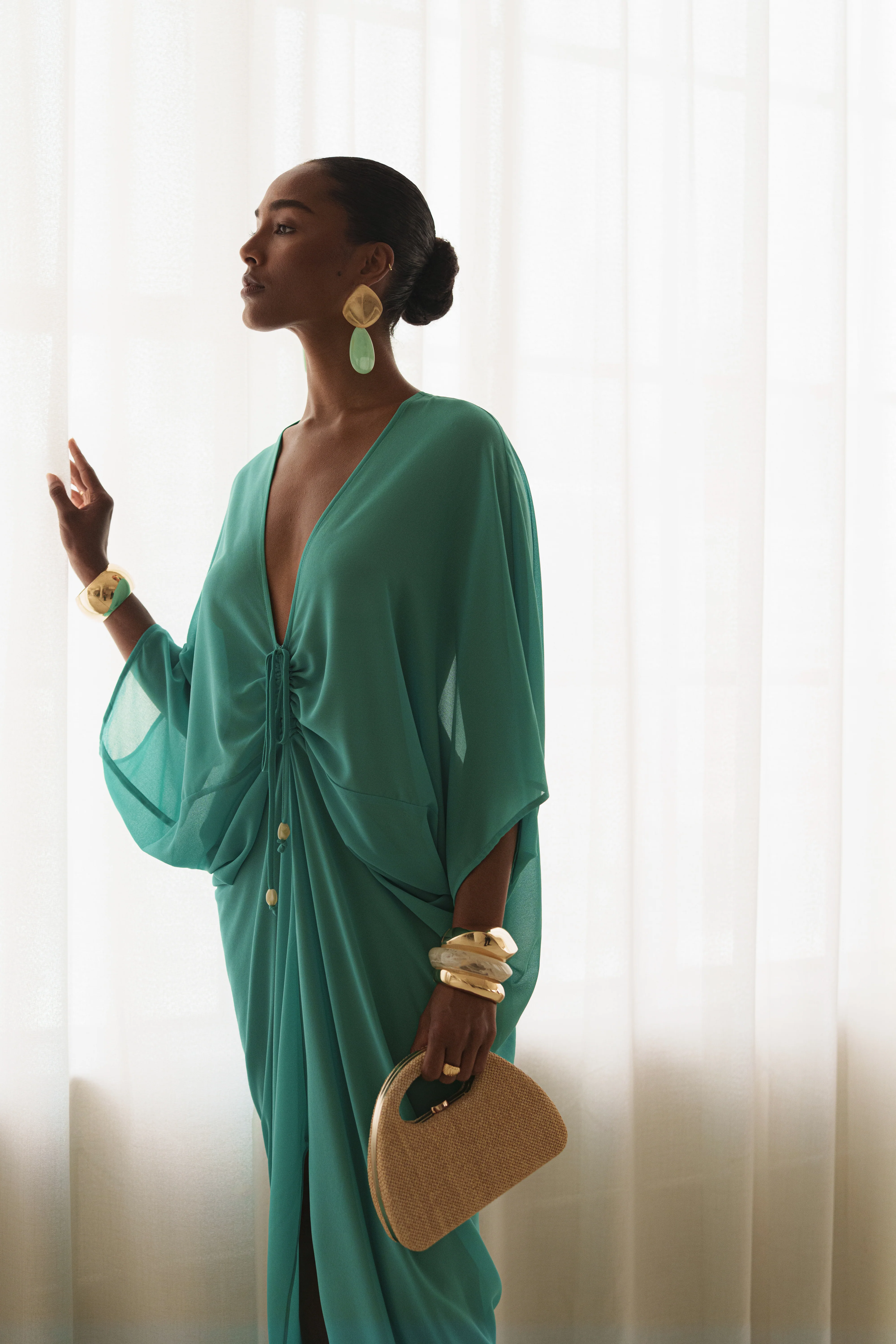Teal Longer Days Cover Up Dress