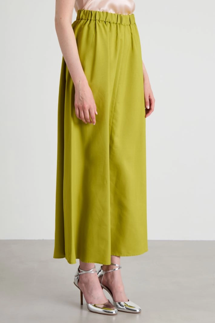 Taffeta maxi skirt - LIME