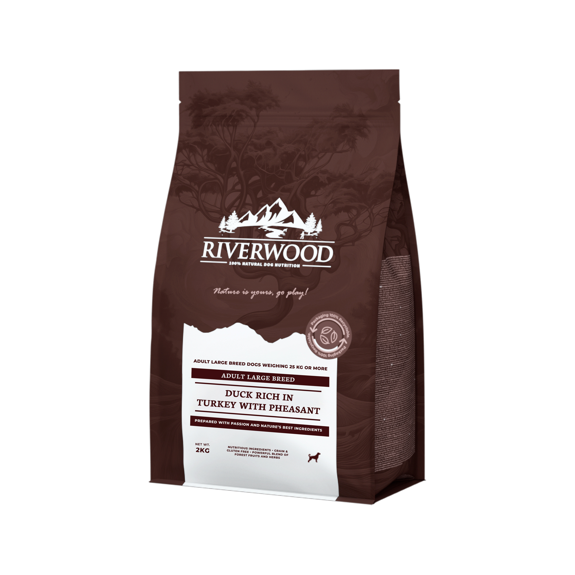 Riverwood Adult Large Breed Dog Food - Duck & Turkey with Pheasant - 2 kg