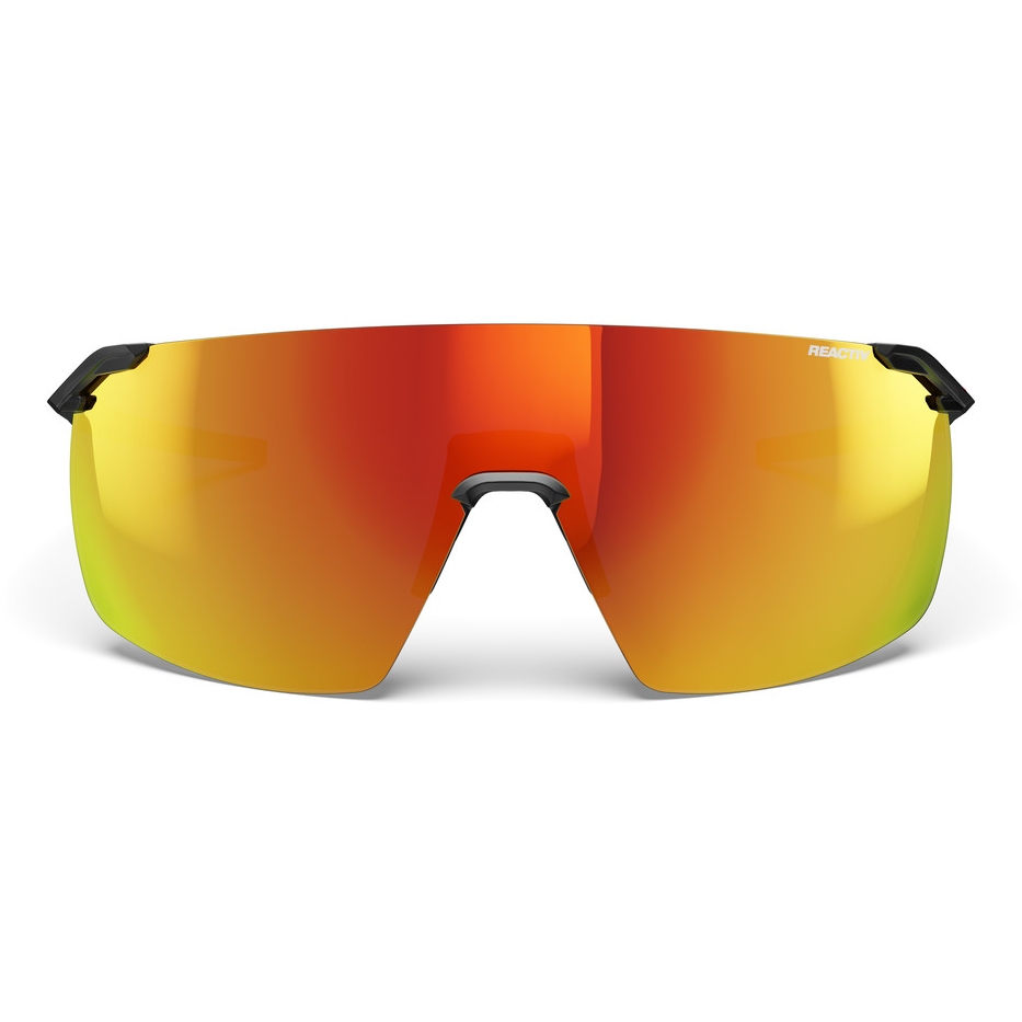 Julbo Faster L Sunglasses - Black / Multilayer Red - Reactiv 1-3 Light Amplifier