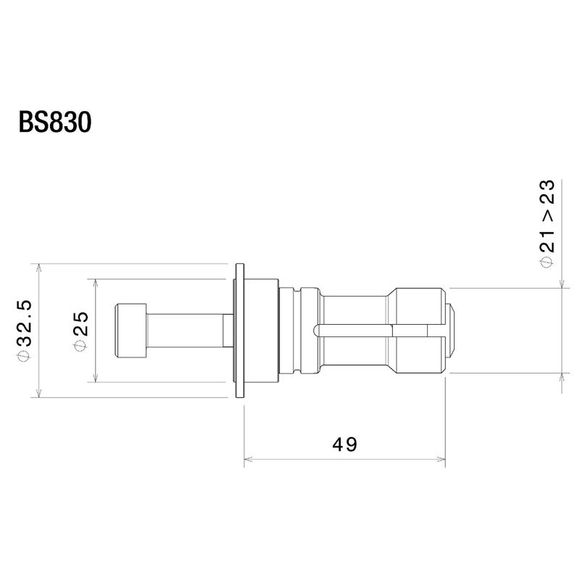 Rizoma Mirror Holder BS830B Mirror Adapter for Handlebar End - BlackRef: rz0897 / bs830b