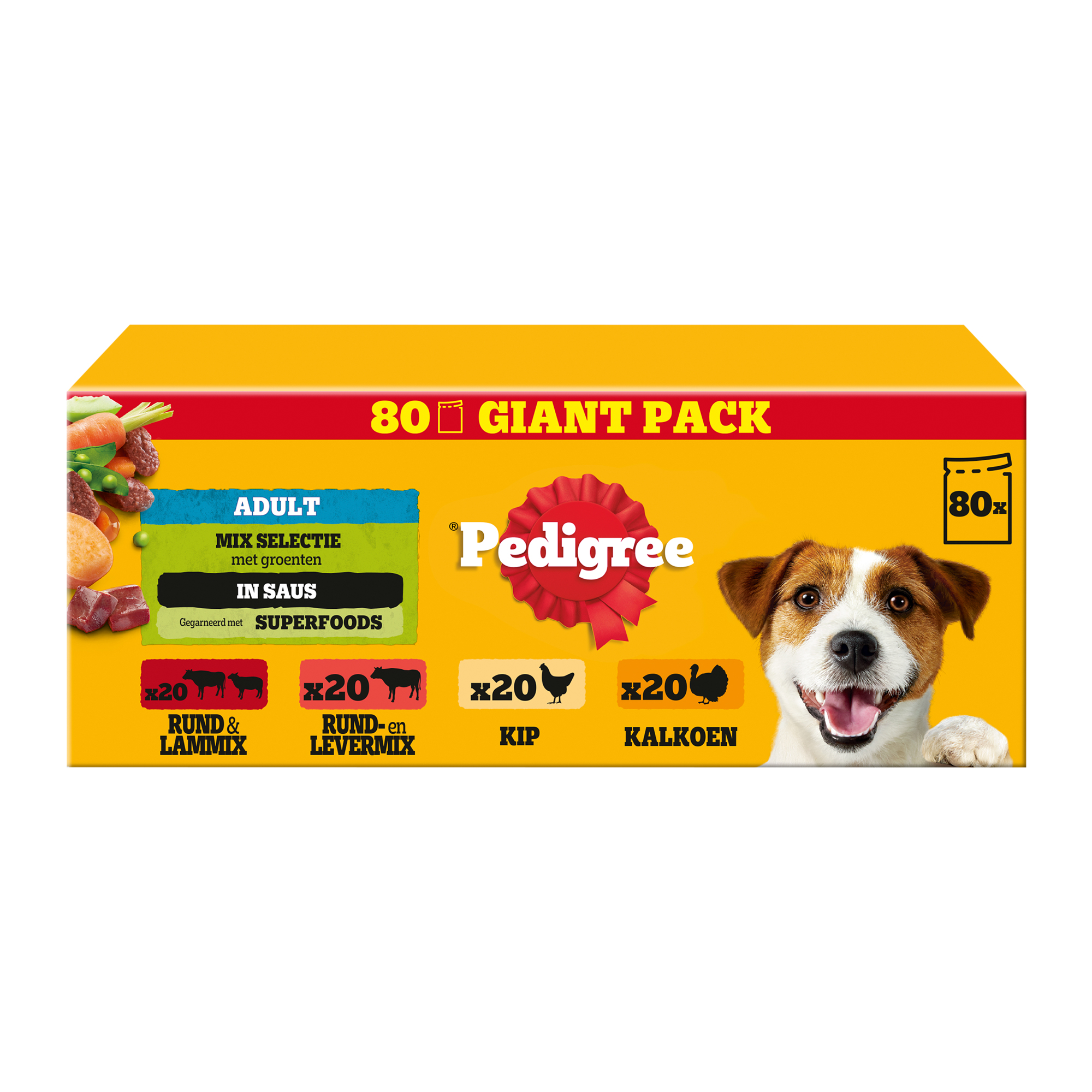 Pedigree Adult Mix Selection in Gravy Pouches - 80 x 100 g