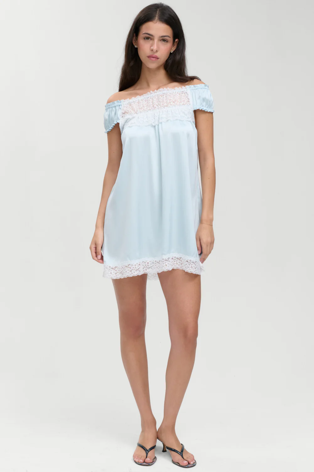 Carlisle Silk Babydoll Dress - Beach Club