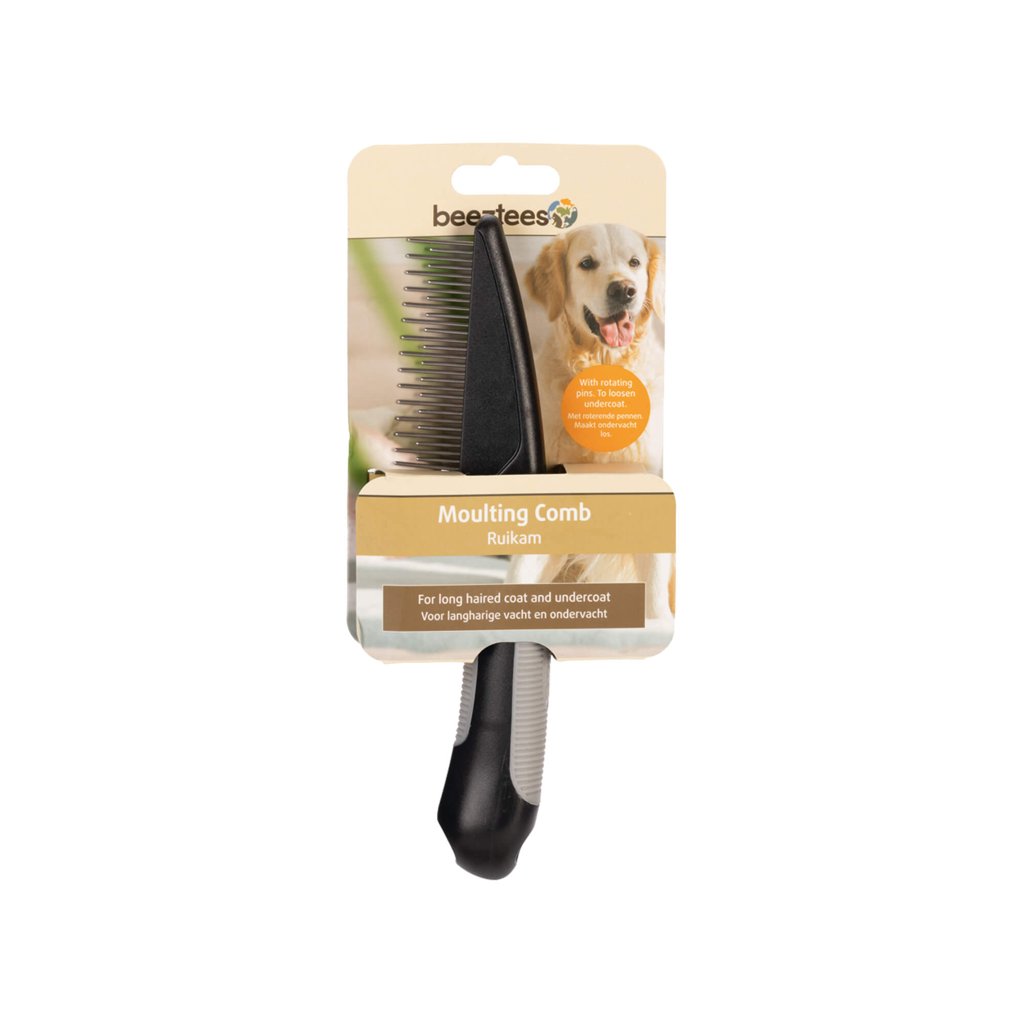 Beeztees Moulting Comb - Black/Grey - 21cm