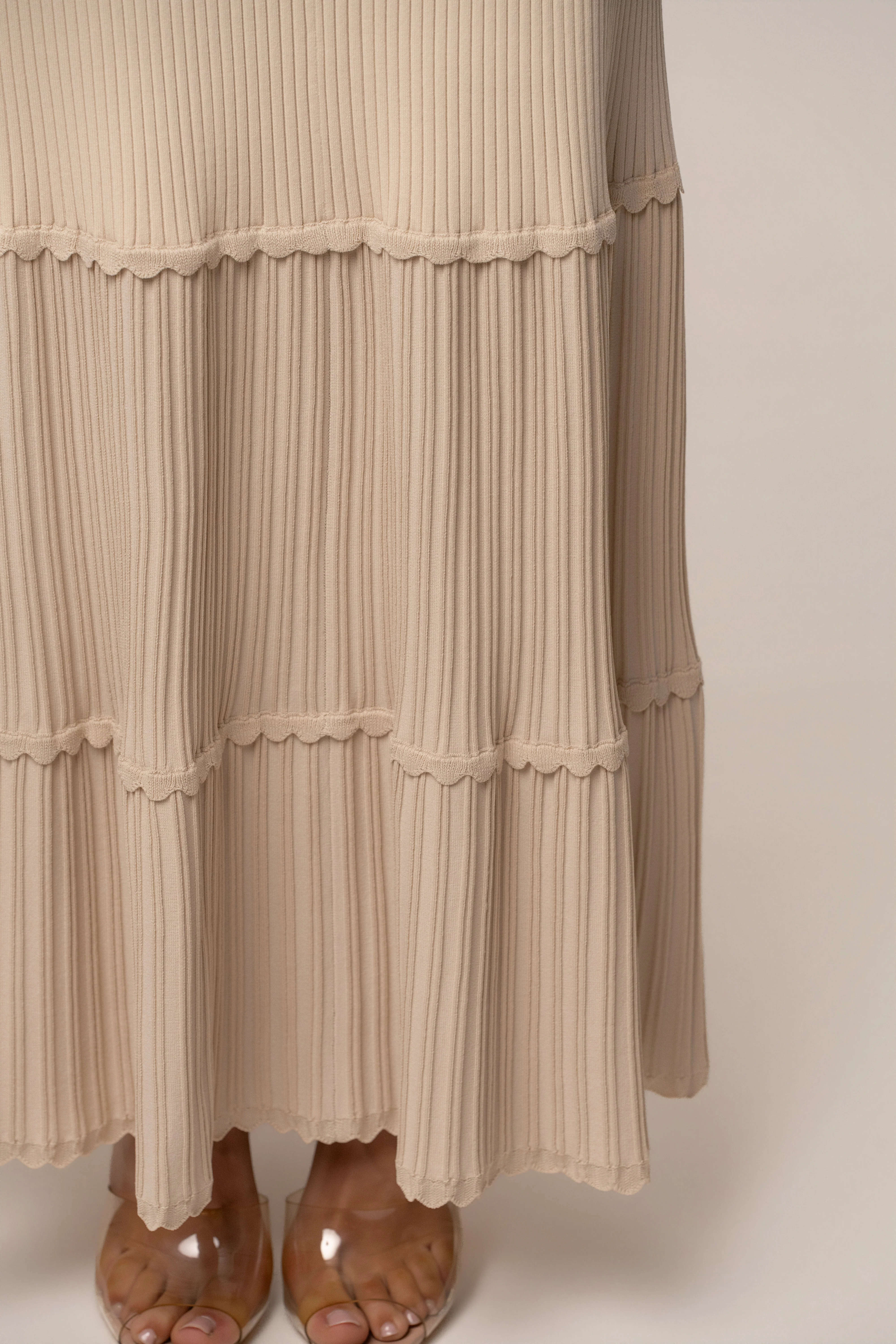 Cream Vienna Strapless Maxi Dress