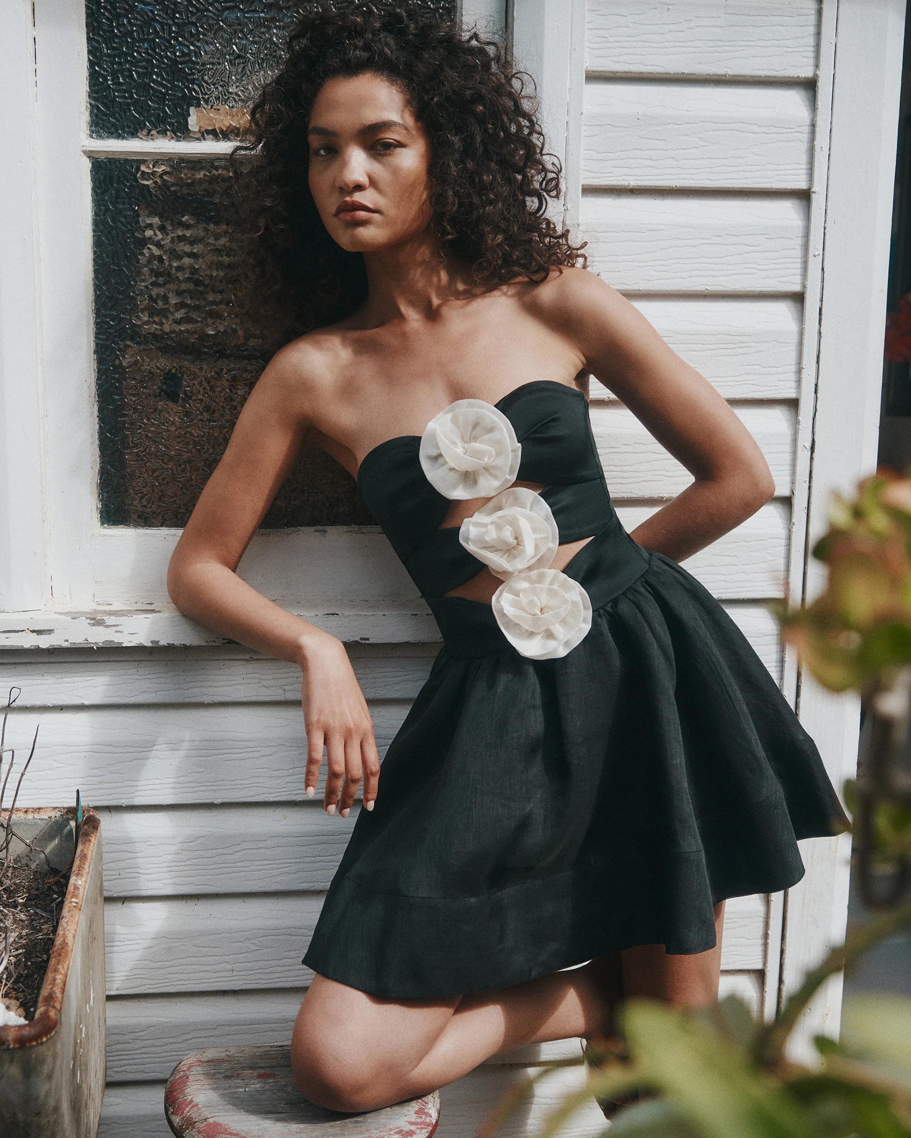 Jacquie Mini Dress Black/Cream