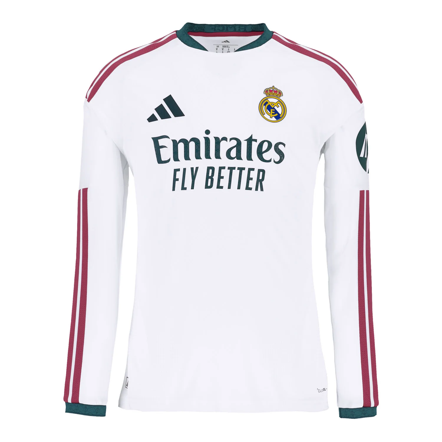Mens Home Authentic Long Sleeve Jersey 26/27 White