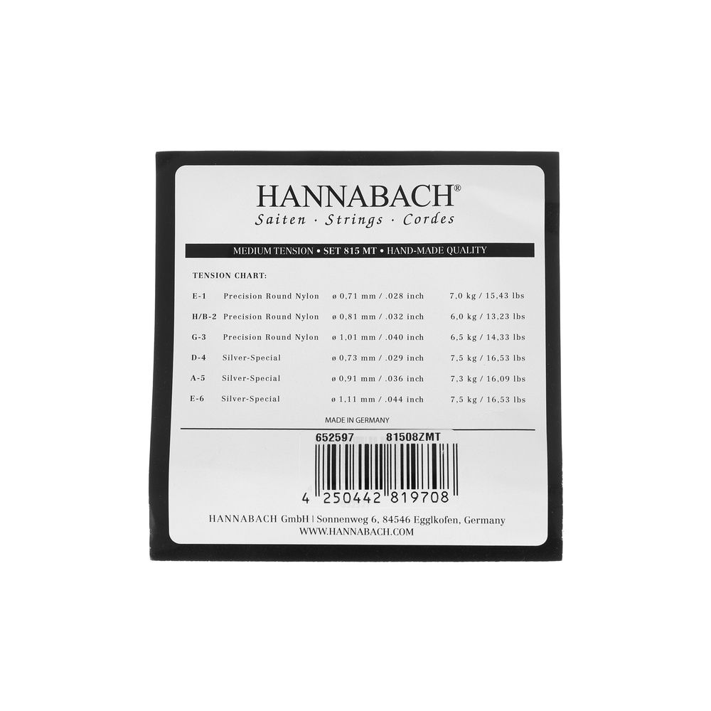 Hannabach 81508 Z MT 8 String ClassicSet – Thomann Ireland