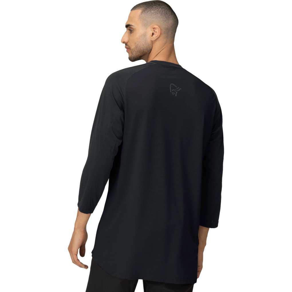 Norrona skibotn equaliser merino 3/4 T-Shirt Men - Caviar
