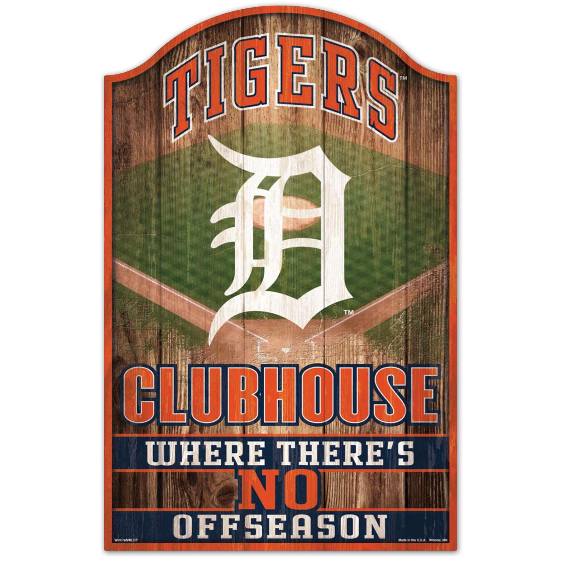 Detroit Tigers WinCraft MLB Clubhouse Wood Sign
