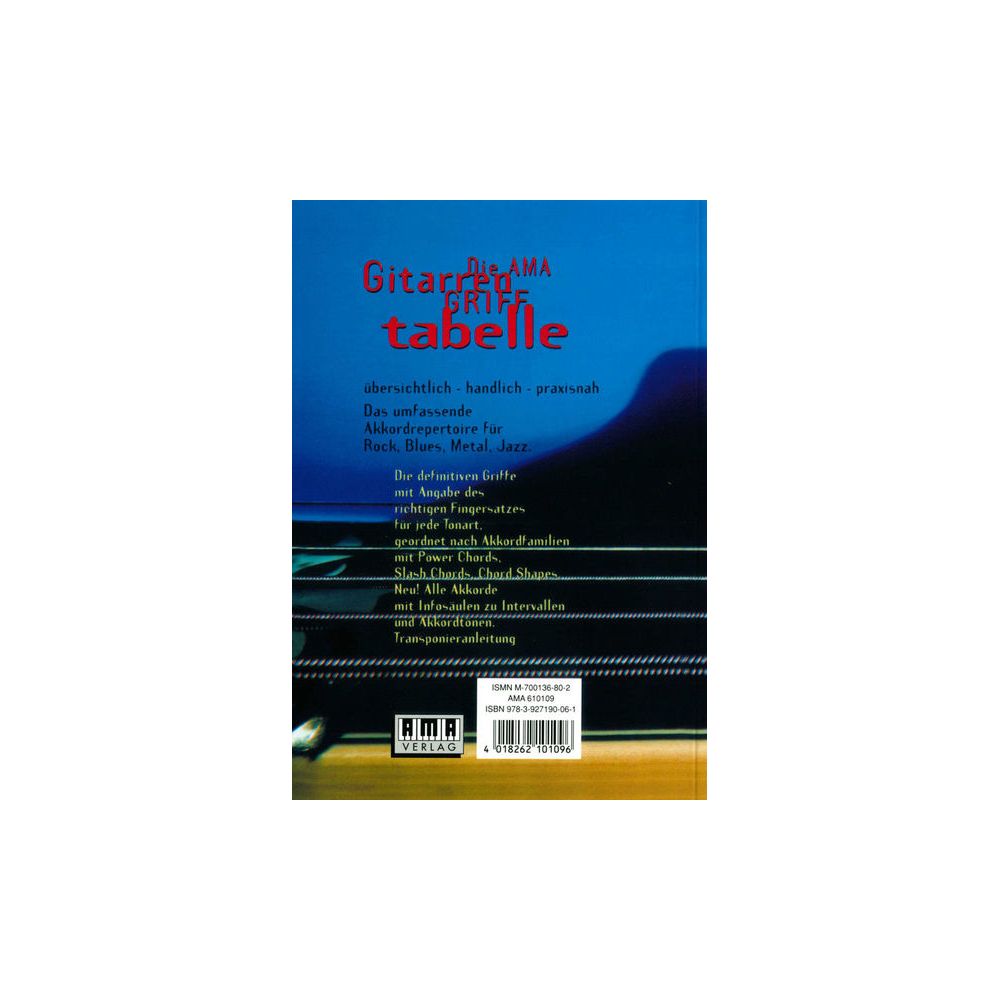 AMA Verlag Gitarrengrifftabelle – Thomann Ireland
