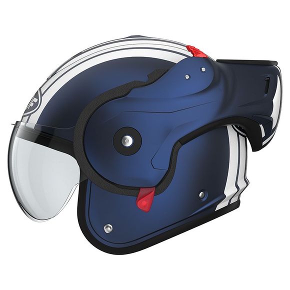 ROOF Ro9 Boxxer 2 stripes - blue / white helmetRef: Ro0384-Dbbmat