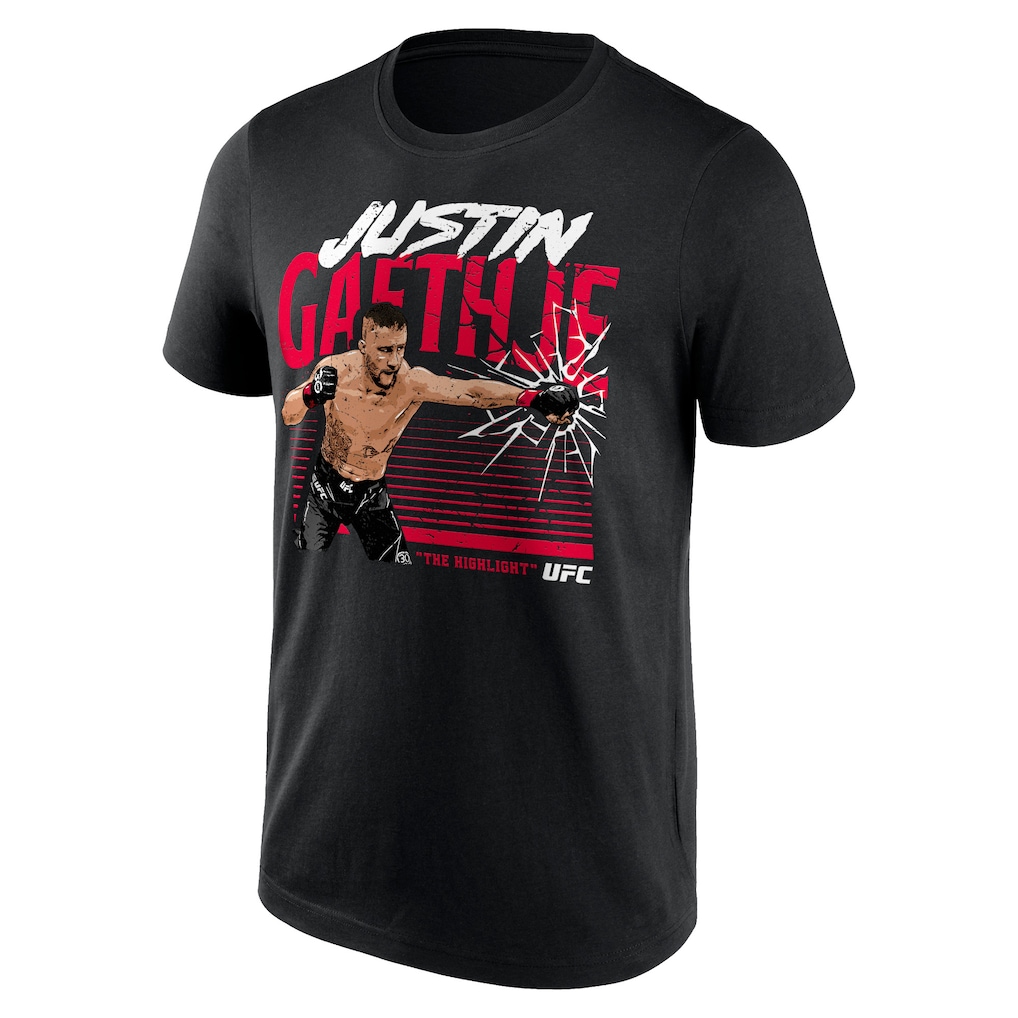 UFC Justin Gaethje Power Punch T-Shirt - Black - Mens