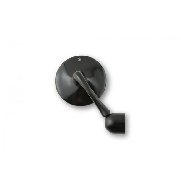 Highsider Classic Universal Black Handlebar End Mirror - BlackRef: HGI0038 / 301-008