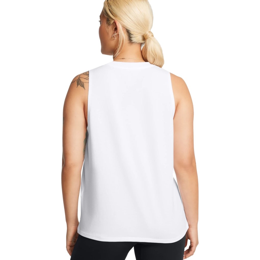 Under Armour UA Rival Muscle Tank Shirt Women - White/Black