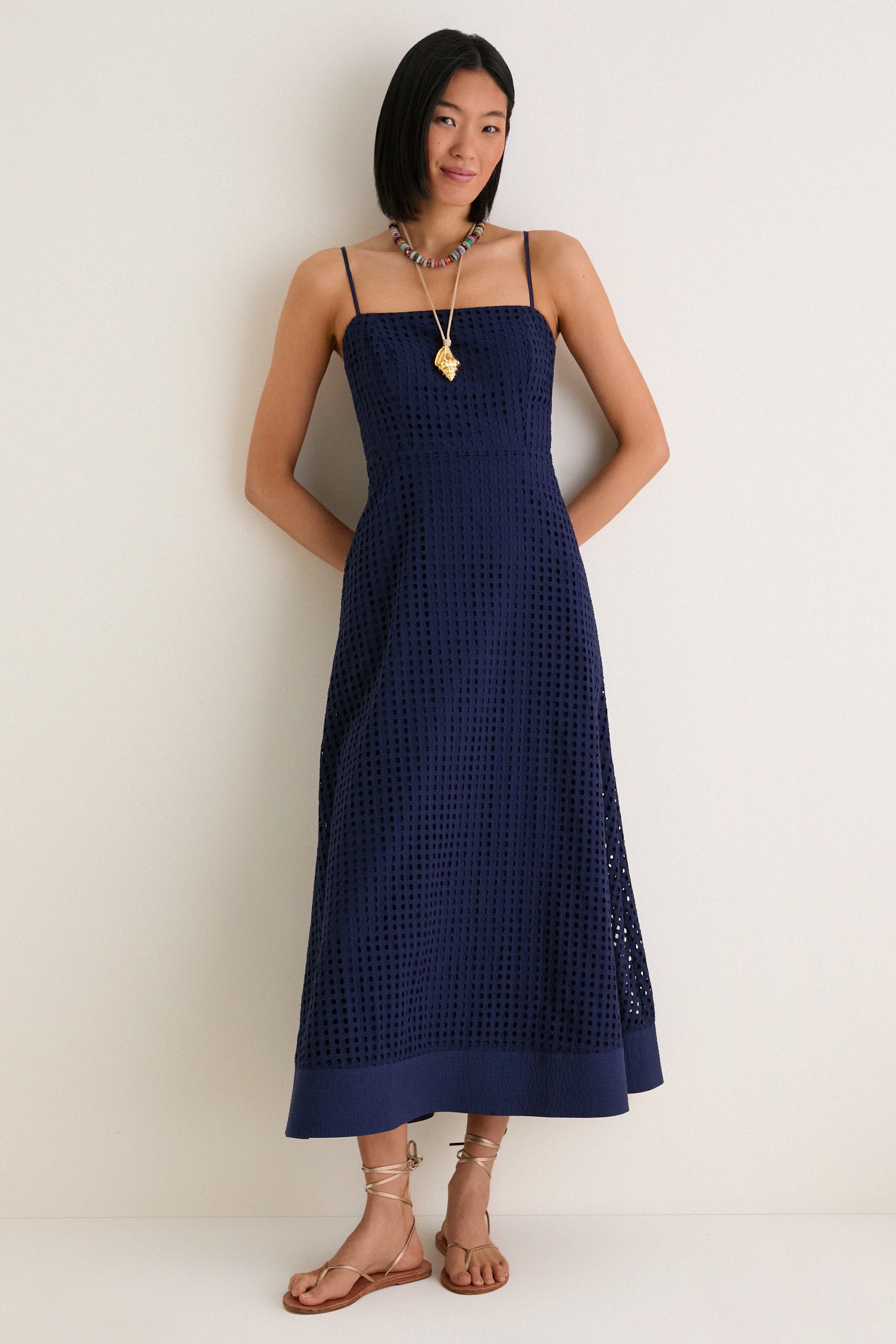Ink Eyelet Rhea Dress