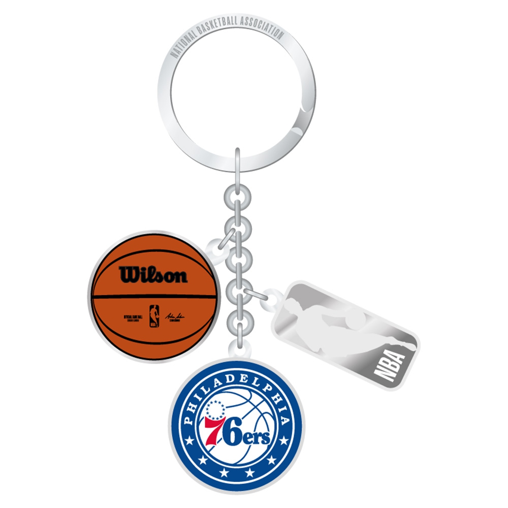 Philadelphia 76ers NBA Charm Key Ring