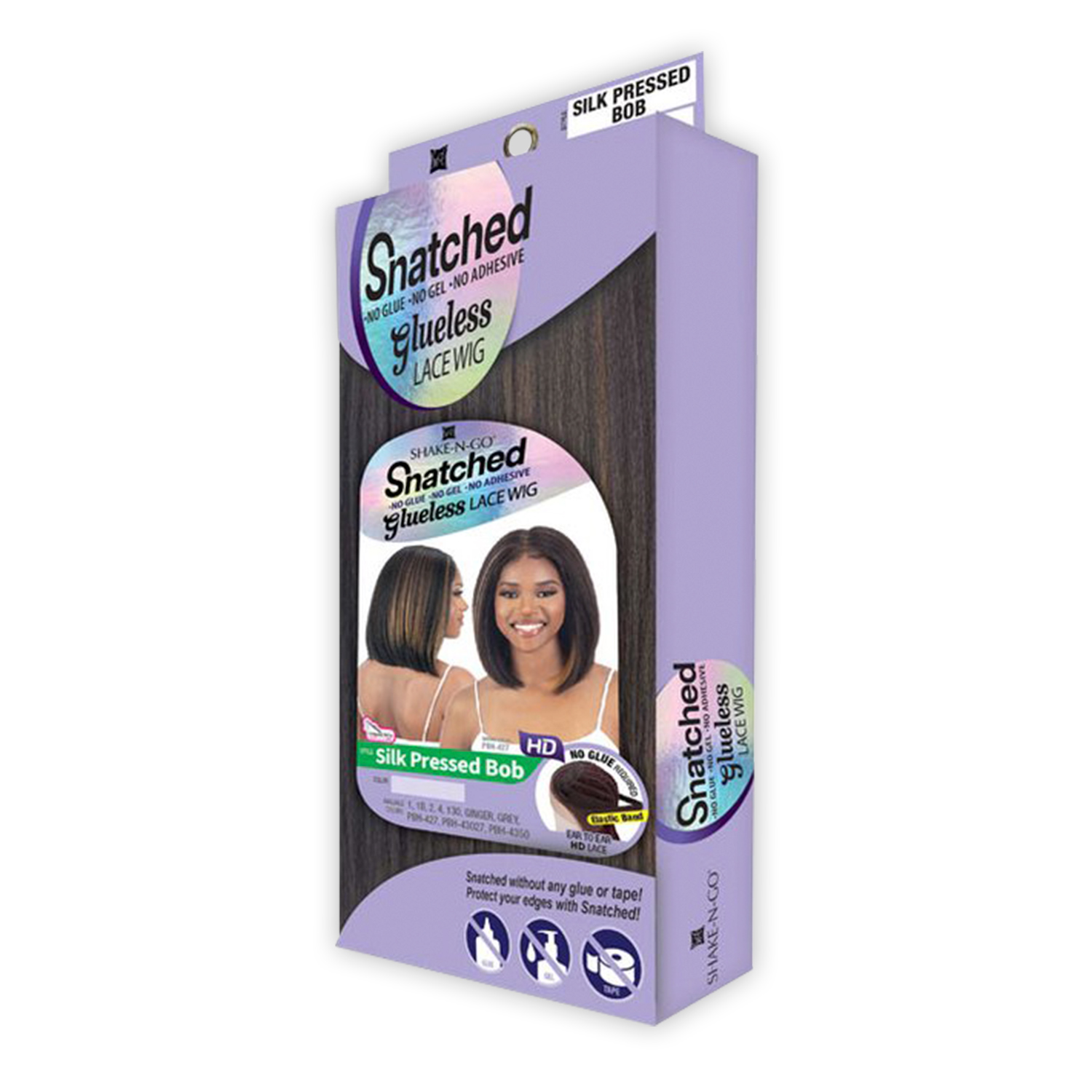 Shake-N-Go HD Lace Front Wig Glueless Snatched Silk Pressed Bob