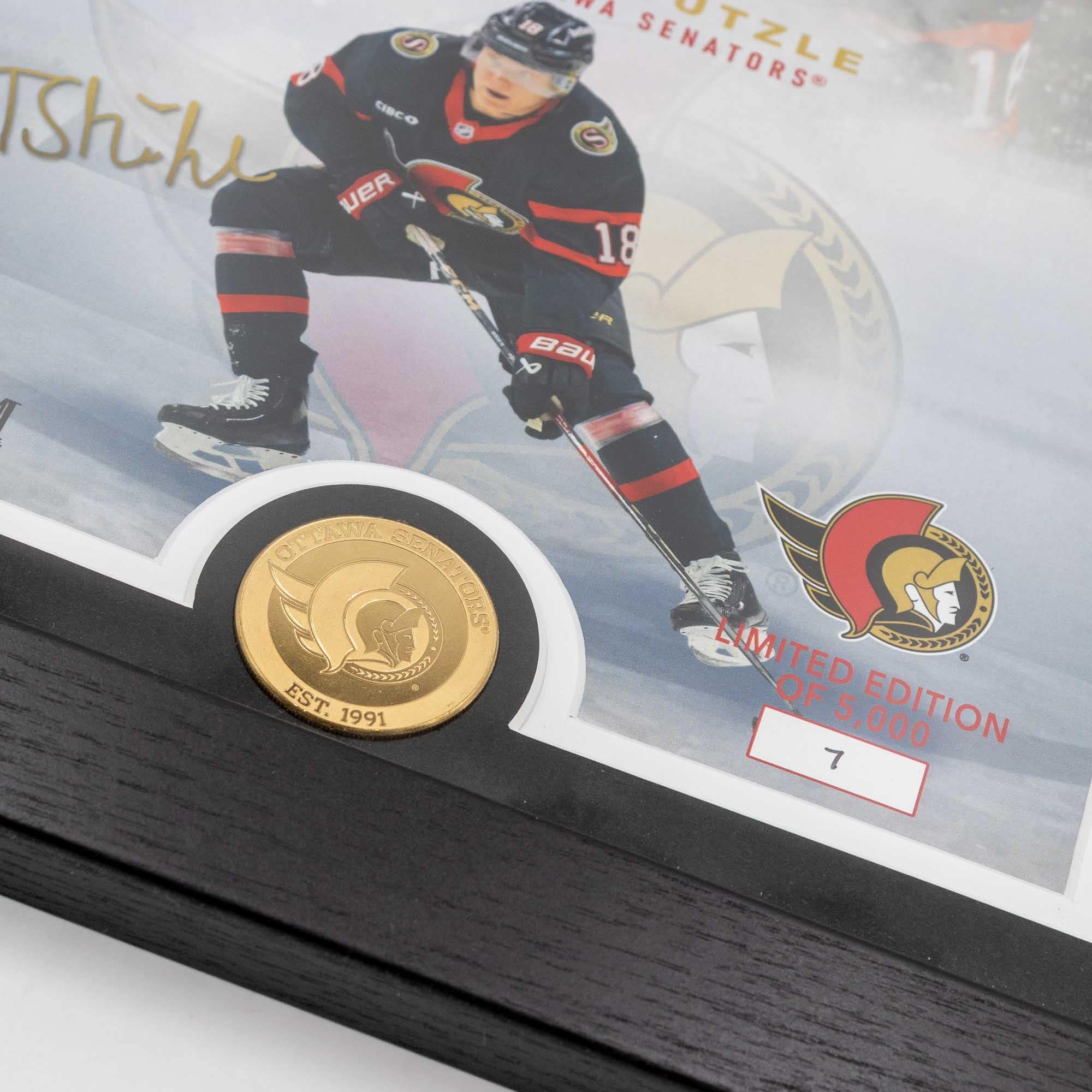 Tim Stützle Ottawa Senators Bronze Coin Framed NHL Photo
