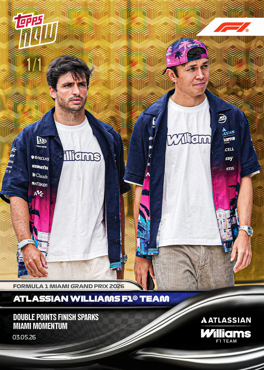 Atlassian Williams F1® Team - 2026 Formula 1® Topps NOW® - Card 28 - PR: 1529
