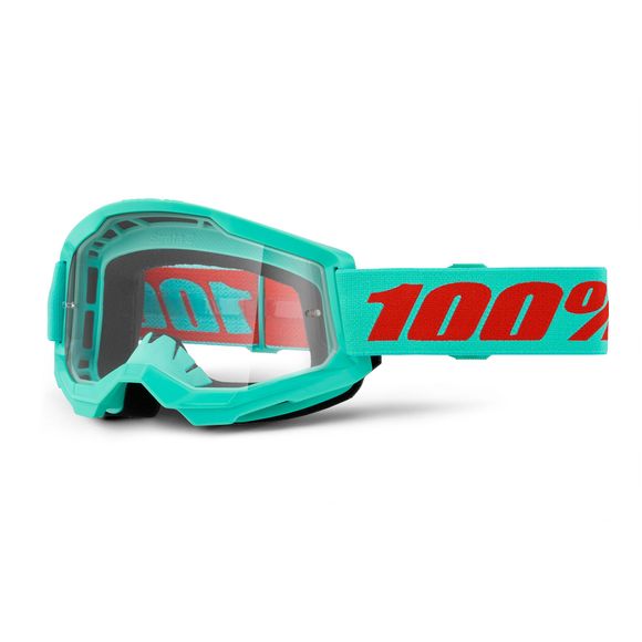 100% STRATA 2 Maupiti cross mask - Clear 2025 - Blue / RedRef : CE1359 / 50027-00020