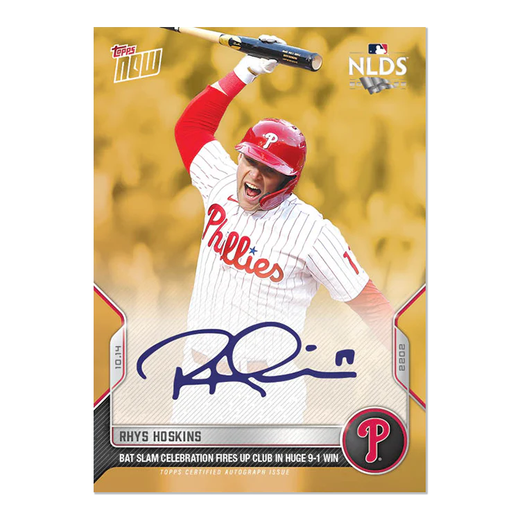 On-Card Auto # to 1 - Rhys Hoskins - 2022 MLB TOPPS NOW® Card 1073F