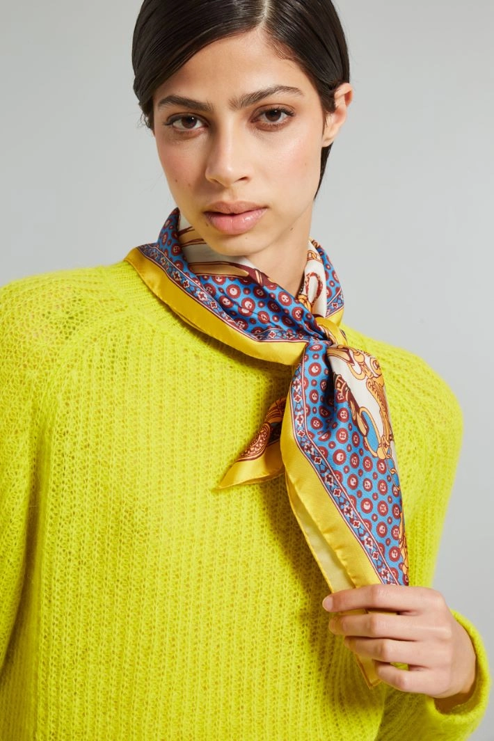 Twill foulard - YELLOW BLUE