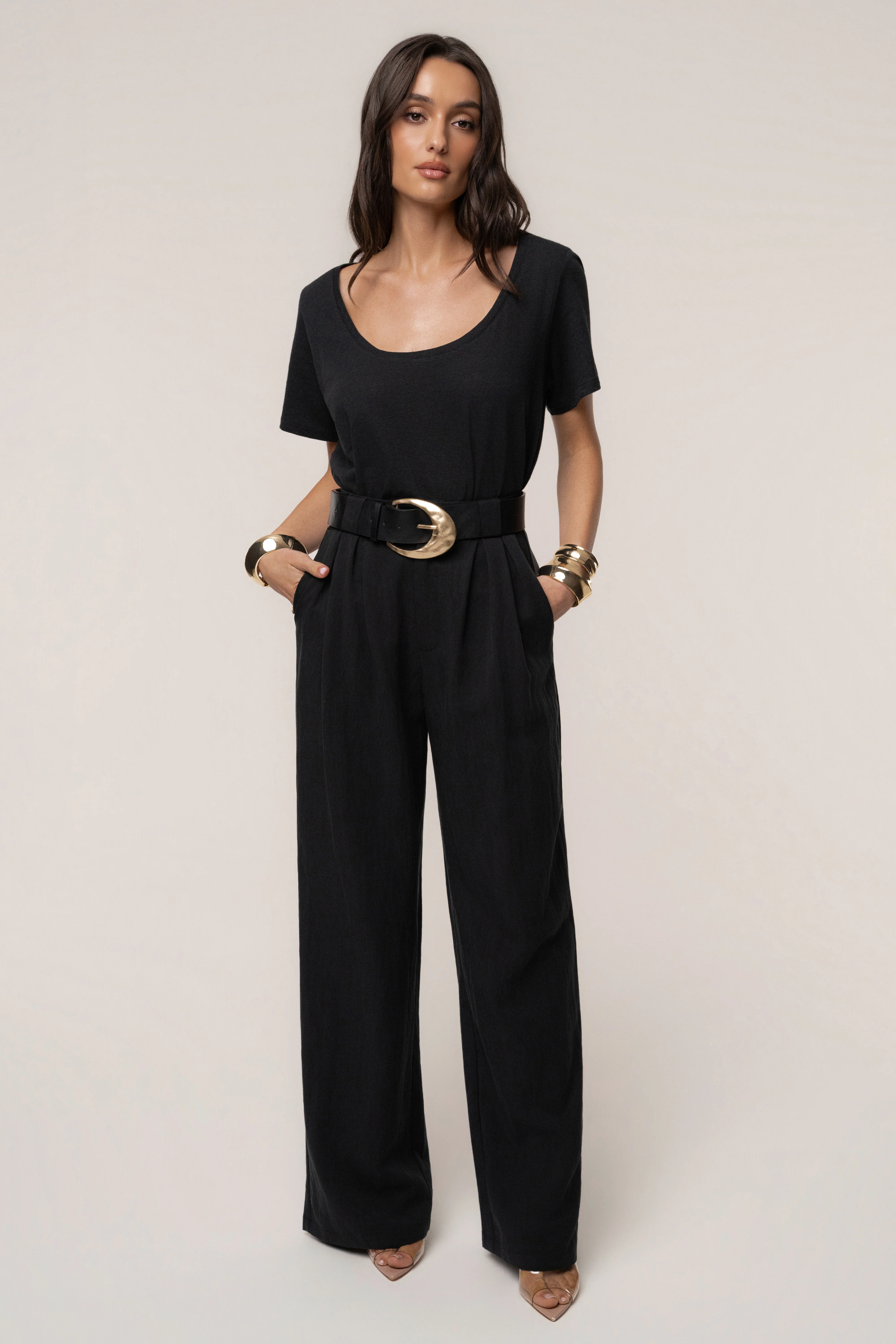 Black Stay Ready Trouser