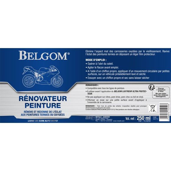 Renovateur peinture Belgom 250 ml UniverselRef : BO0004 / BE08