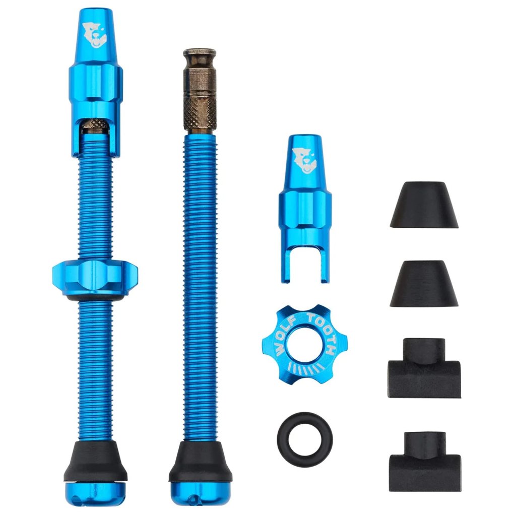Wolf Tooth Valve Stem Kit - Tubeless | Clik Valve (SCV) - blue