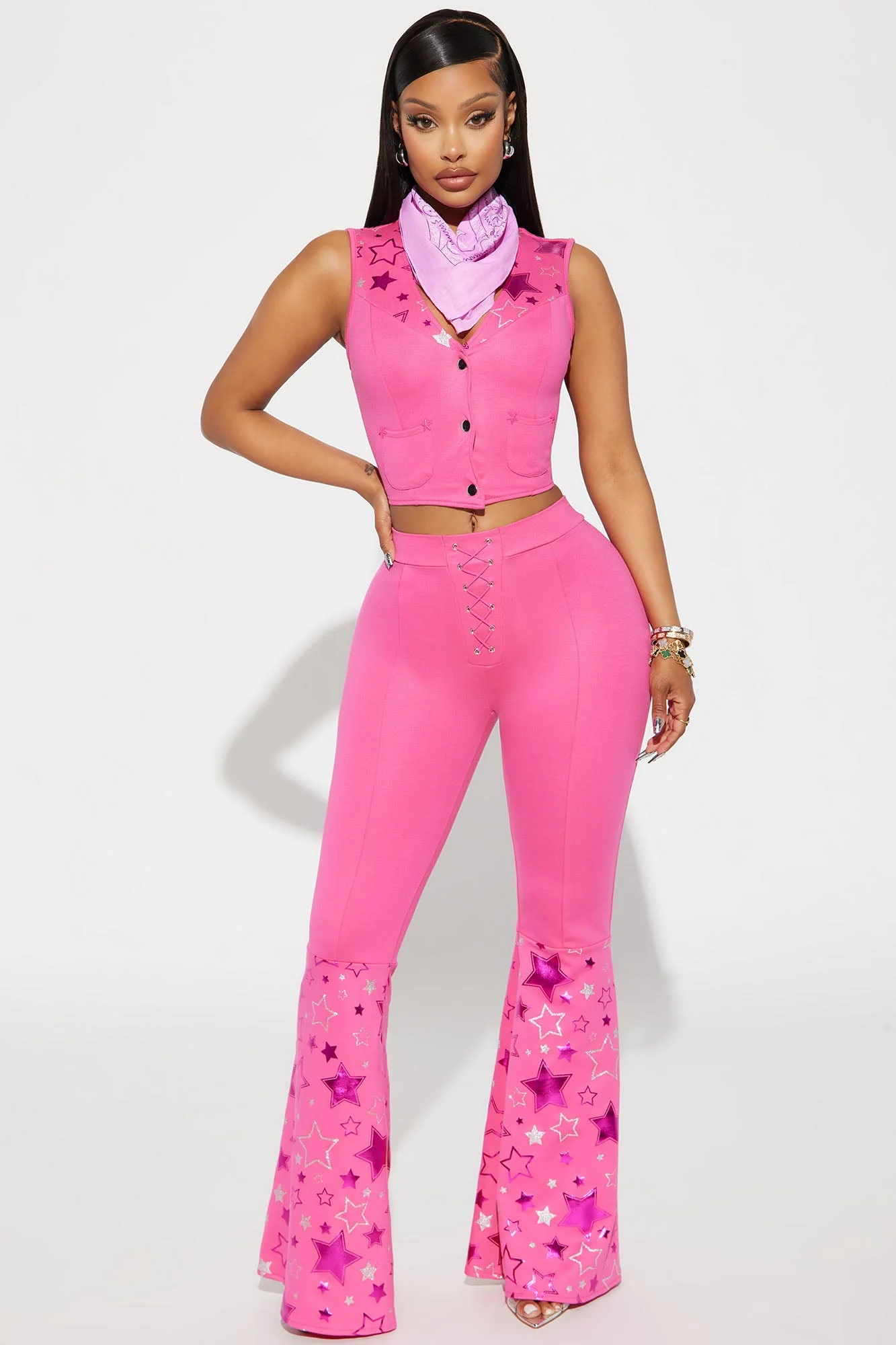 Western Star Girl 3 Piece Costume Set - Pink