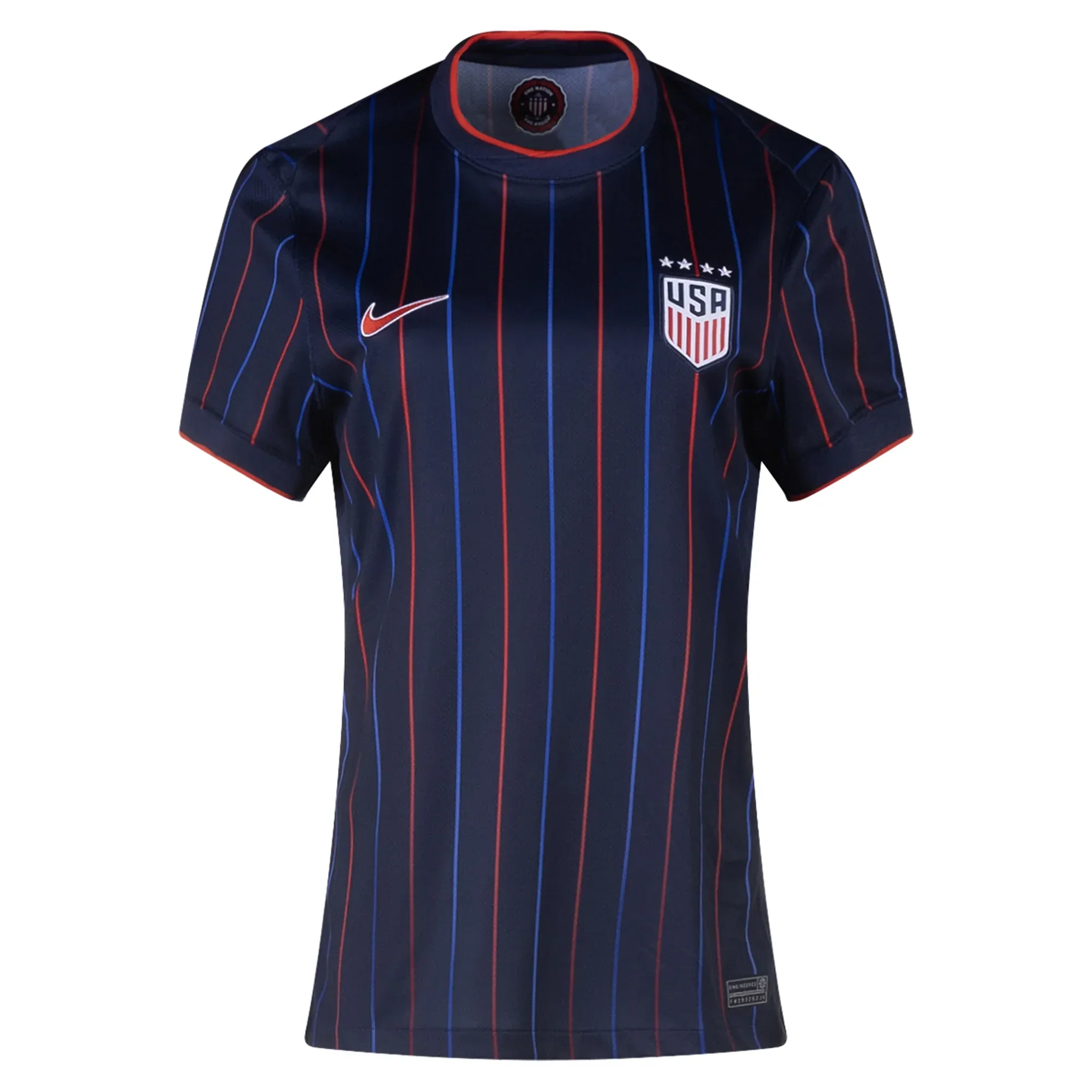 Womens USA 25/26 Away 4 Star Jersey (Obsidian/Challenge Red)