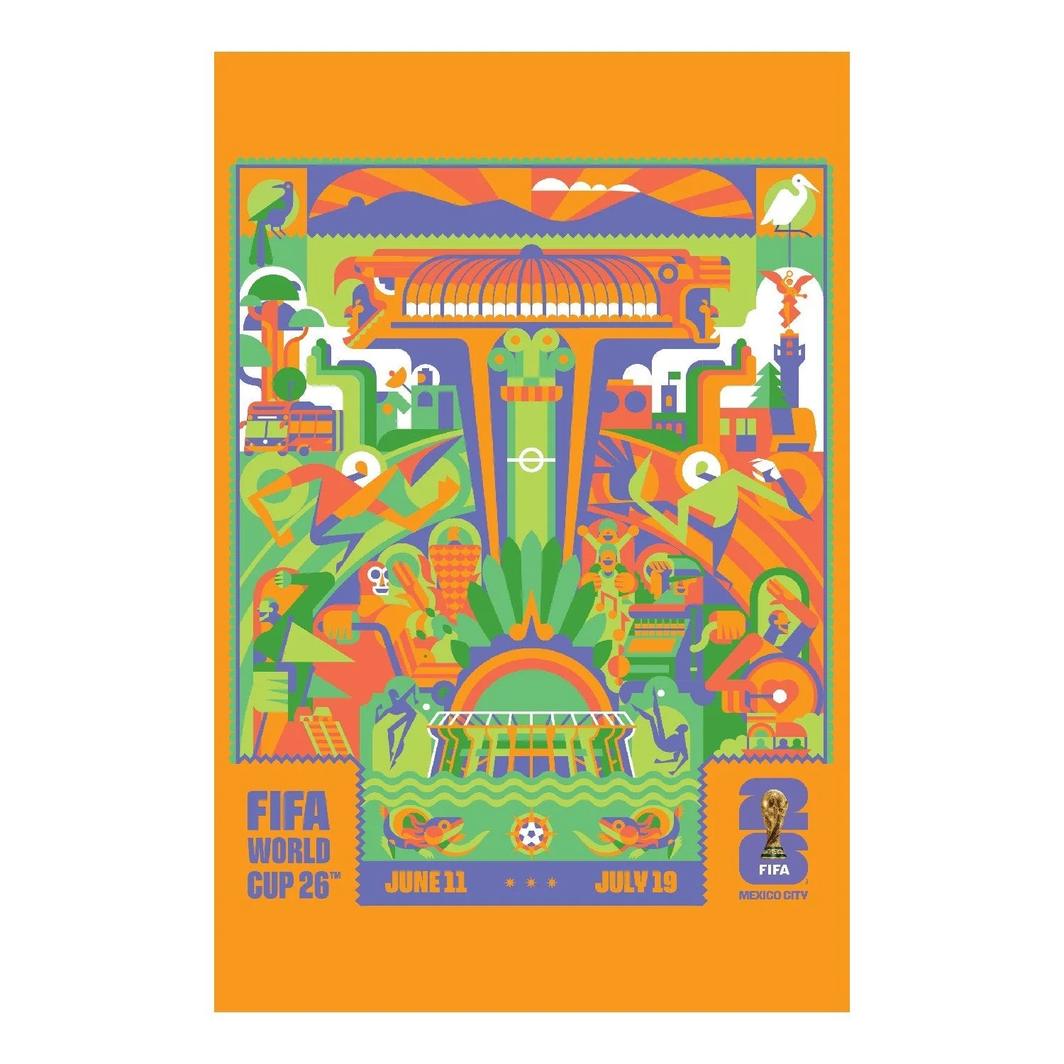 2026 Soccer Fan Collection Mexico City Host City Poster